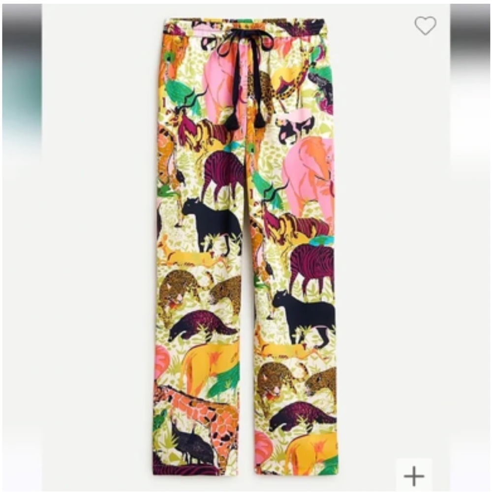 J. Crew NWOT Ratti Safari Animal Pant. Size 0.